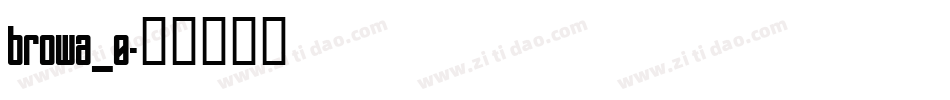 browa_0字体转换