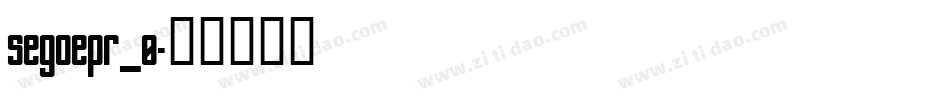 segoepr_0字体转换