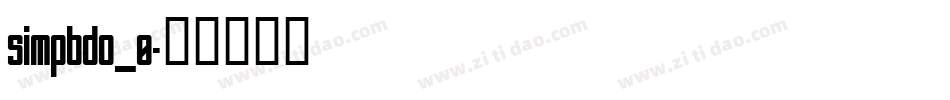 simpbdo_0字体转换