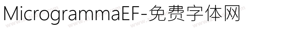 MicrogrammaEF字体转换