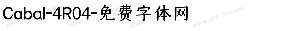 Cabal-4R04字体转换