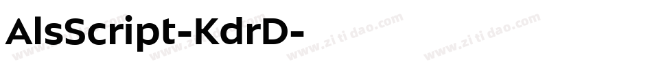 AlsScript-KdrD字体转换