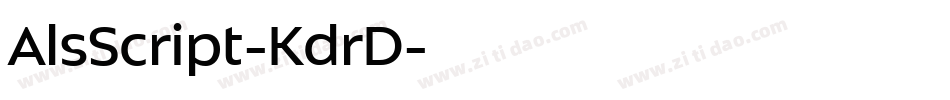 AlsScript-KdrD字体转换