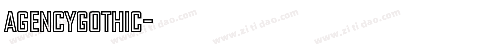 AgencyGothic字体转换