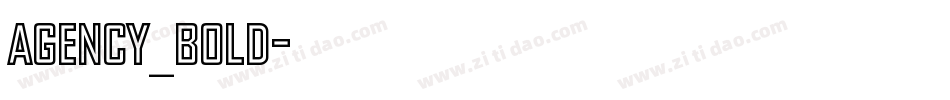 Agency_Bold字体转换