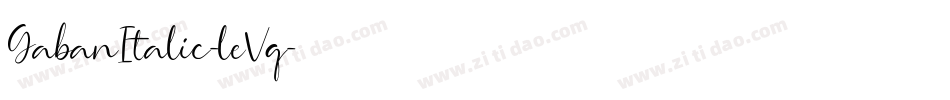 GabanItalic-leVq字体转换