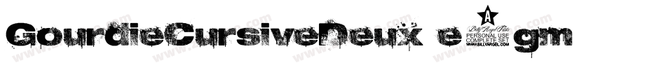 GourdieCursiveDeux-e1gm字体转换