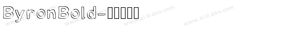 ByronBold字体转换