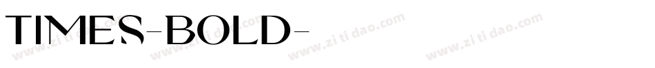 Times-Bold字体转换