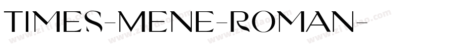 Times-Mene-Roman字体转换