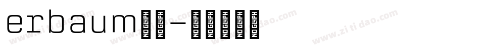 erbaum字体字体转换