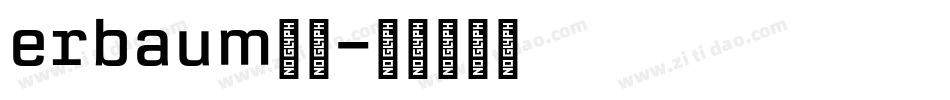 erbaum字体字体转换