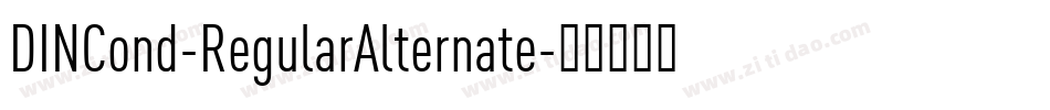 DINCond-RegularAlternate字体转换