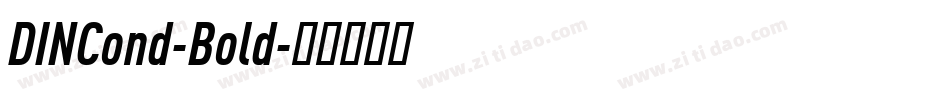 DINCond-Bold字体转换