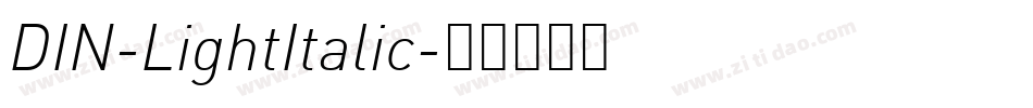 DIN-LightItalic字体转换