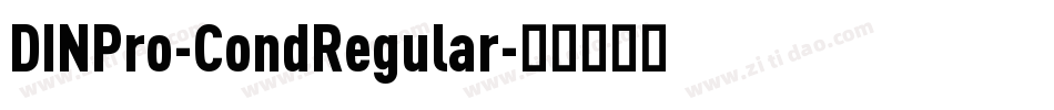 DINPro-CondRegular字体转换