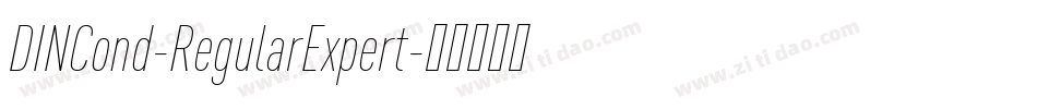 DINCond-RegularExpert字体转换