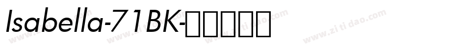 Isabella-71BK字体转换
