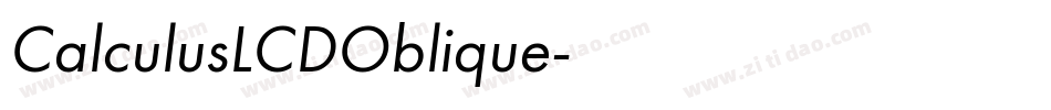 CalculusLCDOblique字体转换
