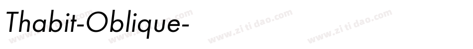 Thabit-Oblique字体转换