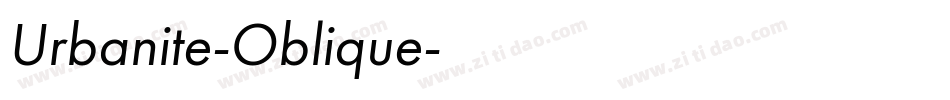 Urbanite-Oblique字体转换