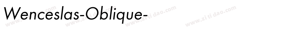 Wenceslas-Oblique字体转换