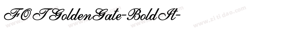 FOTGoldenGate-BoldIt字体转换