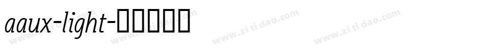 aaux-light字体转换