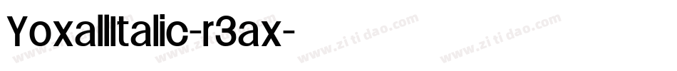 YoxallItalic-r3ax字体转换