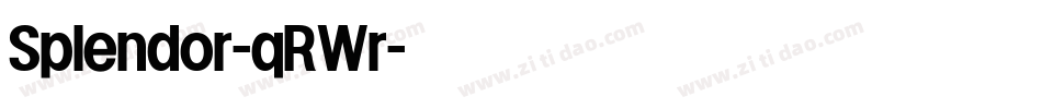 Splendor-qRWr字体转换 Splendor-qRWr字体转换