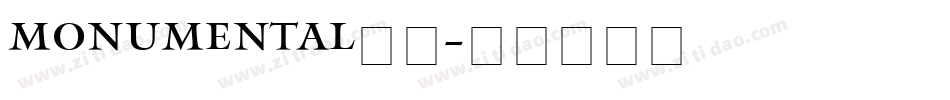 monumental字体字体转换