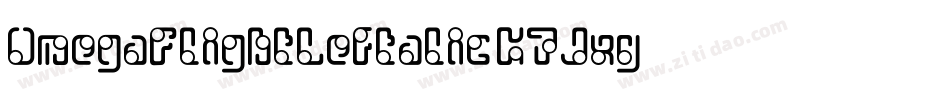 OmegaFlightLeftalic-K7Jxy字体转换