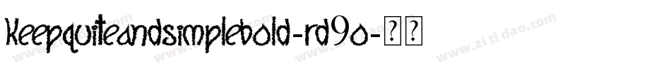 KeepQuiteAndSimpleBold-RD9o字体转换