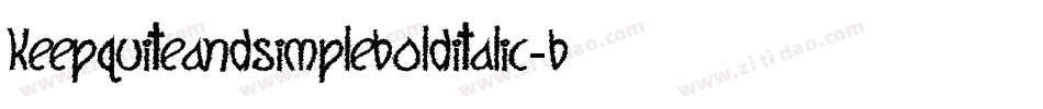 KeepQuiteAndSimpleBoldItalic-B6L3字体转换