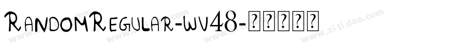 RandomRegular-wv48字体转换