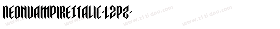 NeonVampireItalic-l2PZ字体转换