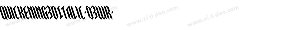 Quickening3DItalic-03Wr字体转换