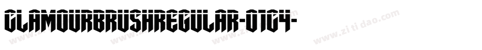 GlamourBrushRegular-O1G4字体转换