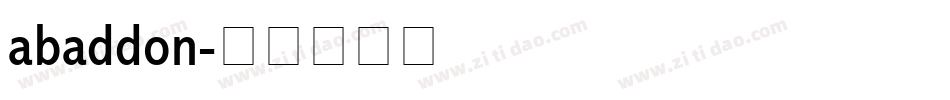abaddon字体转换
