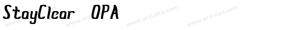 StayClear-7OPA字体转换