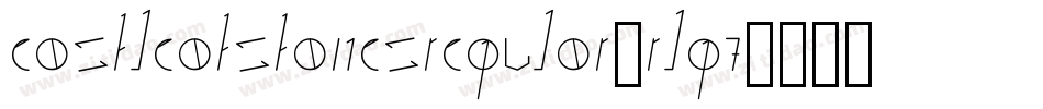 CastleOfStonesRegular-rlg7字体转换