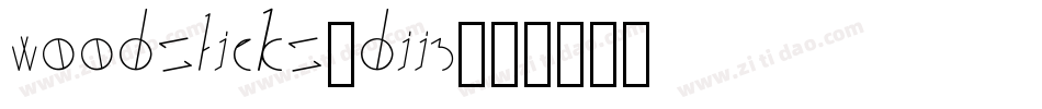 WoodSticks-BjJ3字体转换