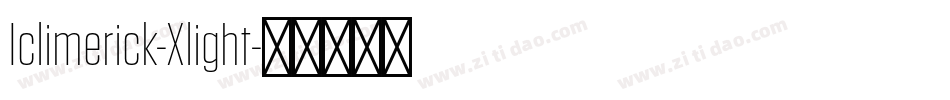 Iclimerick-Xlight字体转换