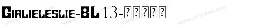 Girlieleslie-BL13字体转换