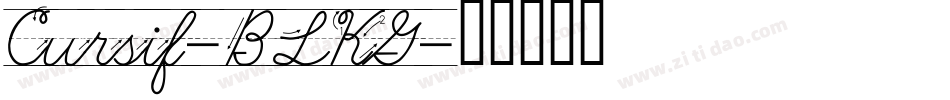 Cursif-BLKG字体转换