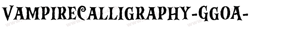 VampireCalligraphy-GgoA字体转换