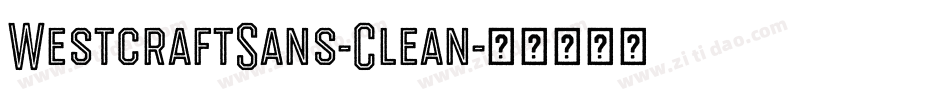 WestcraftSans-Clean字体转换