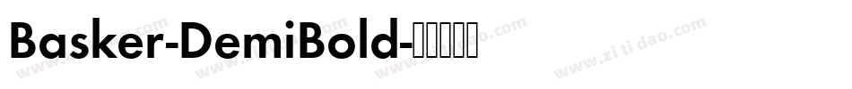 Basker-DemiBold字体转换