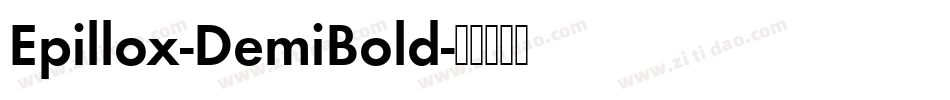 Epillox-DemiBold字体转换