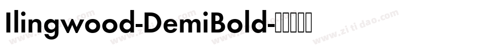Ilingwood-DemiBold字体转换